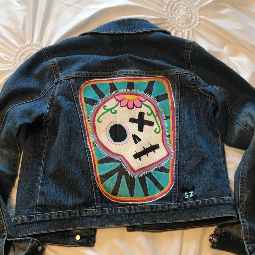 Hand painted Jean Jacket